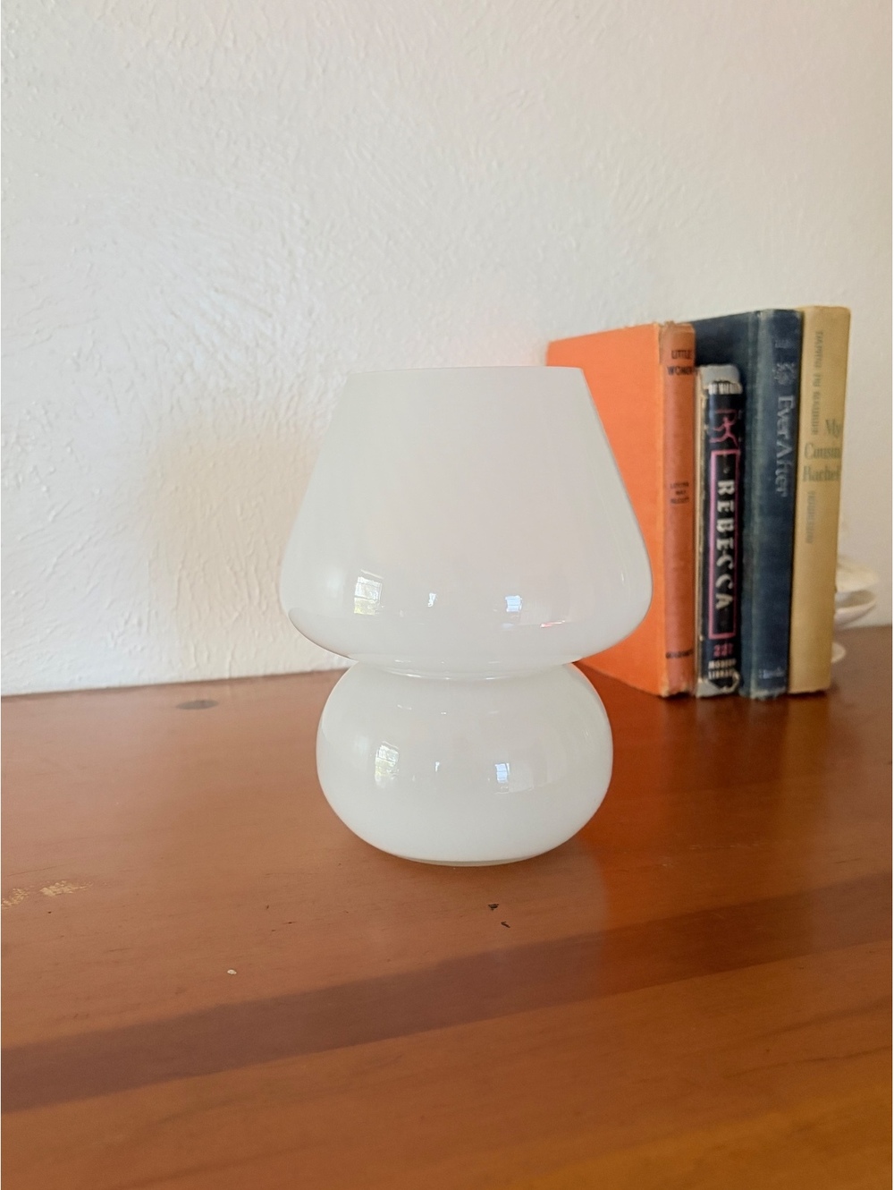 Modern Glass Vase White Murano Style